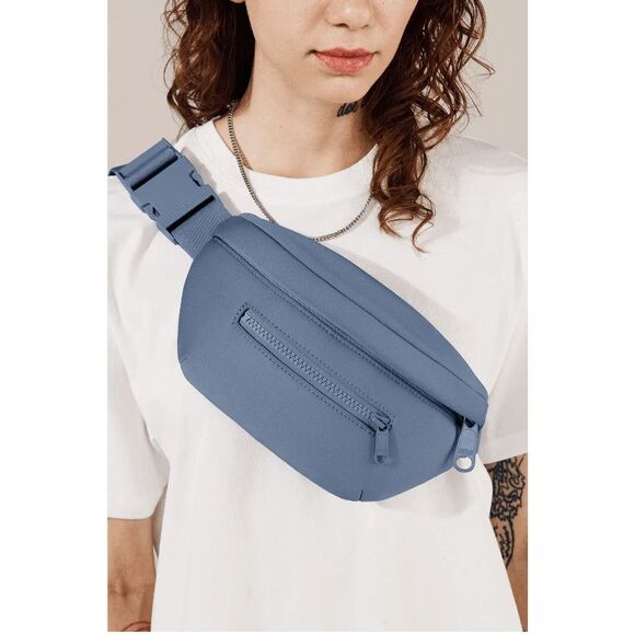 NWT Dagne Dover Ace Neoprene Belt Bag Fanny Pack in Ash Blue LIMITED EDITION - Picture 2 of 6